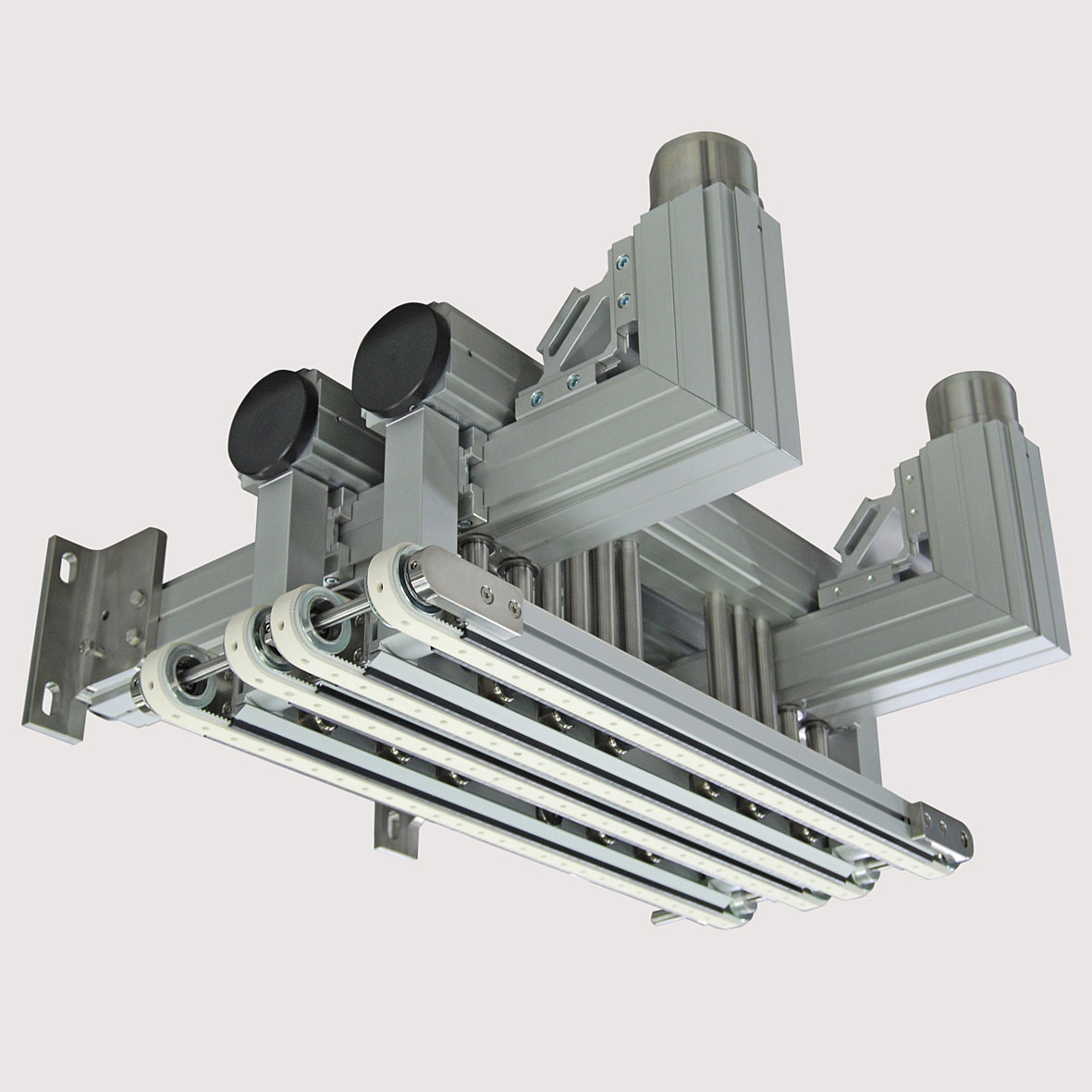 Vakuum-Transportbänder für Wandmontage. - Vacuum conveyor for wall mounting.