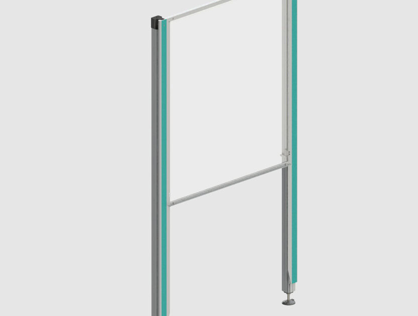 Safety Wall Example Modular safety wall SW for machine and production fixtures