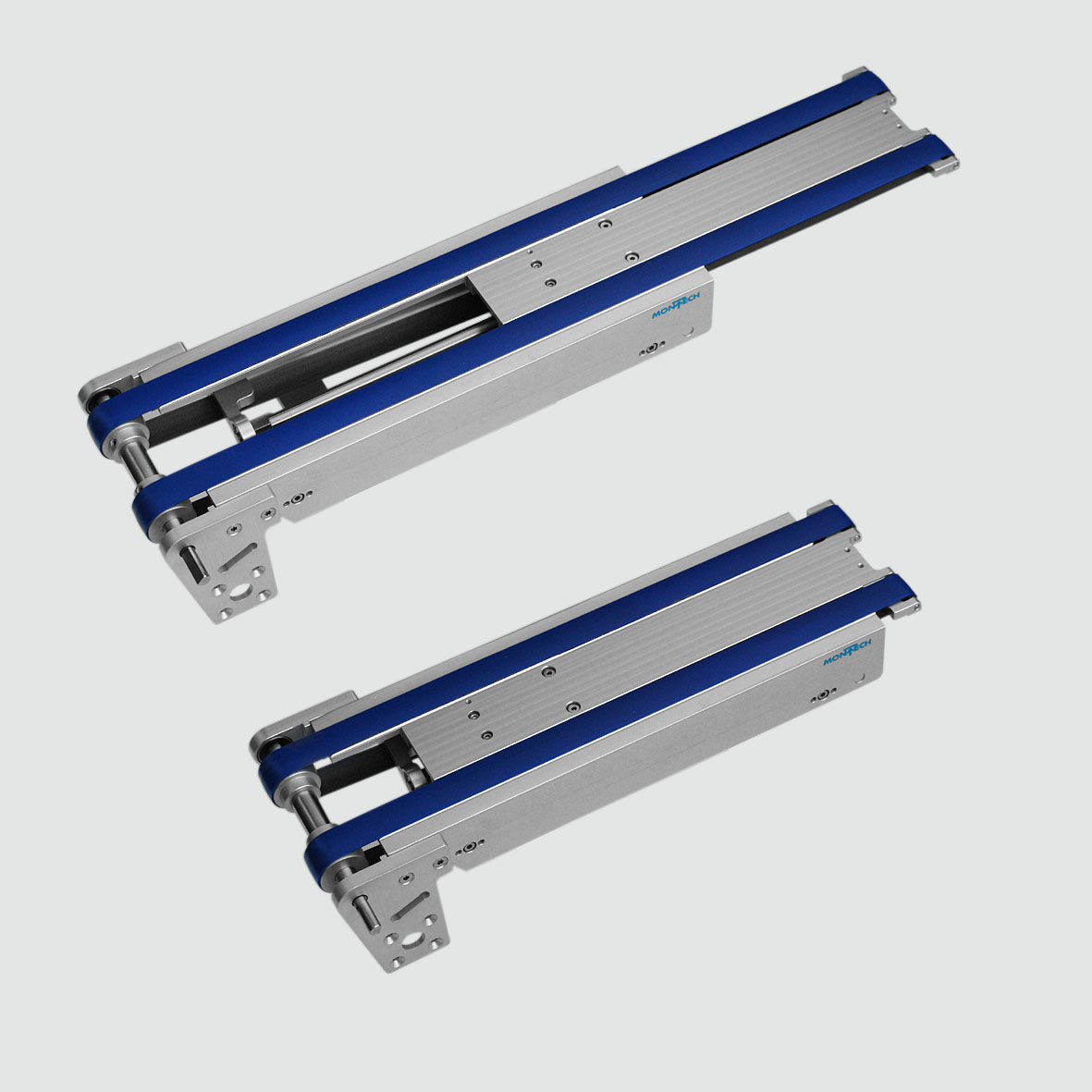 Das Entlade-Transportband besteht aus einem festen und einem ausfahrbaren Teil. - The-unloading conveyor SOLTB-E consisting of a stationary and an extendable part.